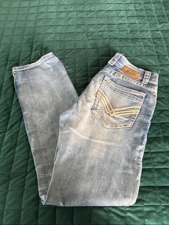 Black Other - Buckle Black Men’s 33R Straight Leg Light Wash Jeans